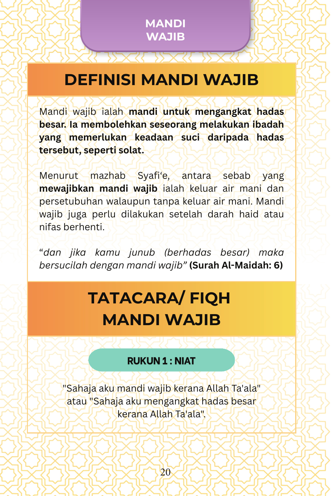 Panduan mandi wajib